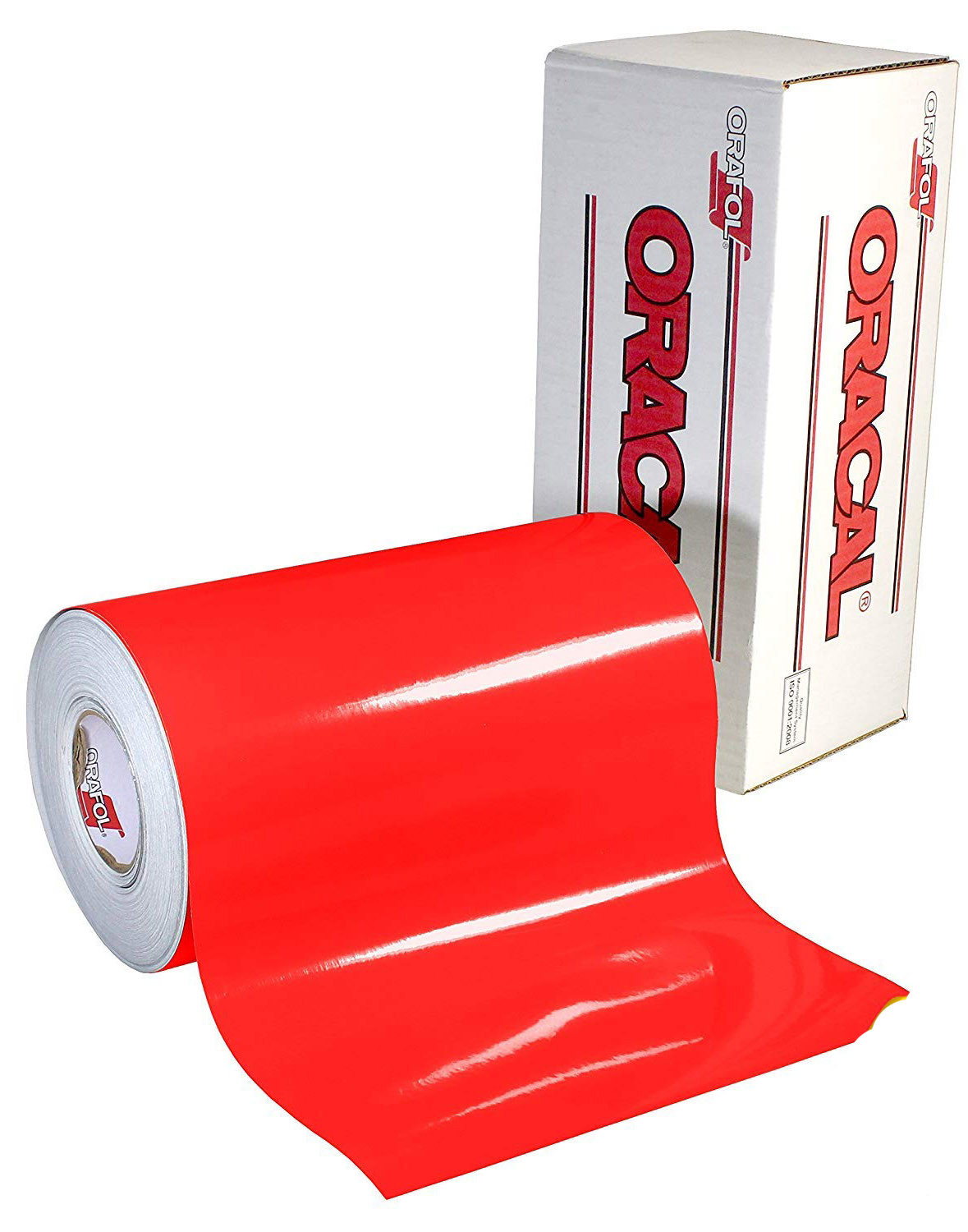 15IN RED 6510 FLUORESCENT CAST - Oracal 6510 Fluorescent Cast PVC Film